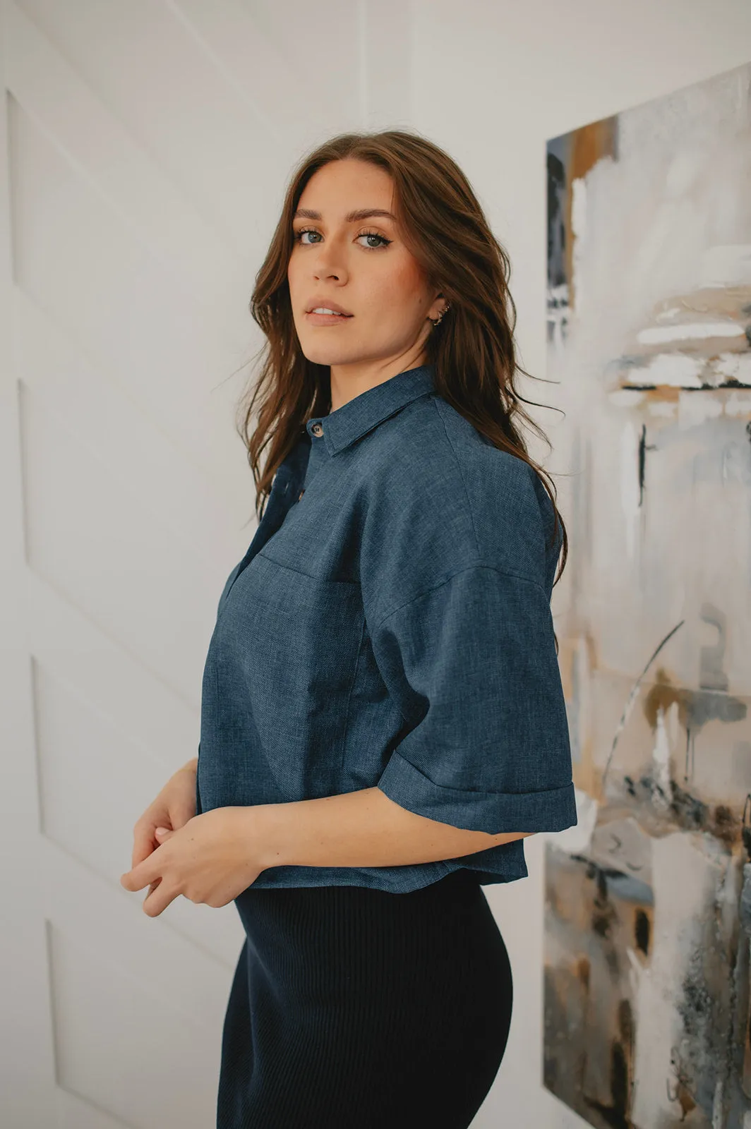 The Lubena Shirt by FRNCH - Denim Blue