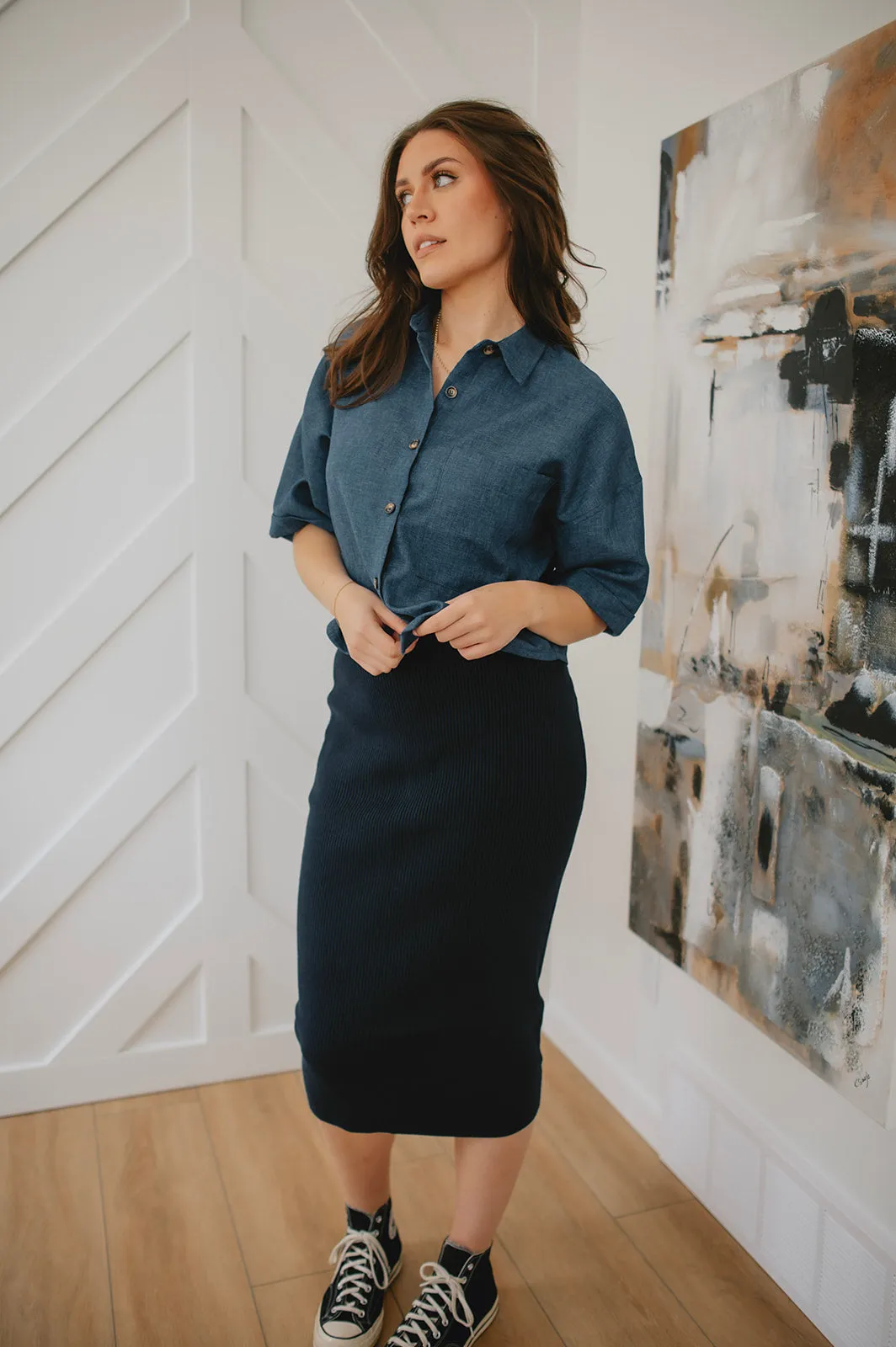The Lubena Shirt by FRNCH - Denim Blue