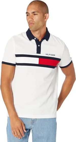 Tommy Hilfiger Men's Short Sleeve Cotton Pique Flag Polo in Regular Fit