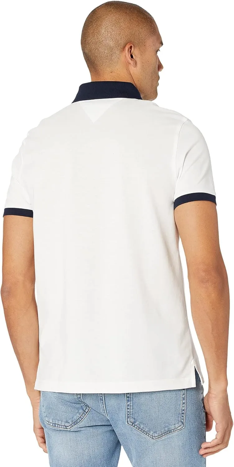 Tommy Hilfiger Men's Short Sleeve Cotton Pique Flag Polo in Regular Fit
