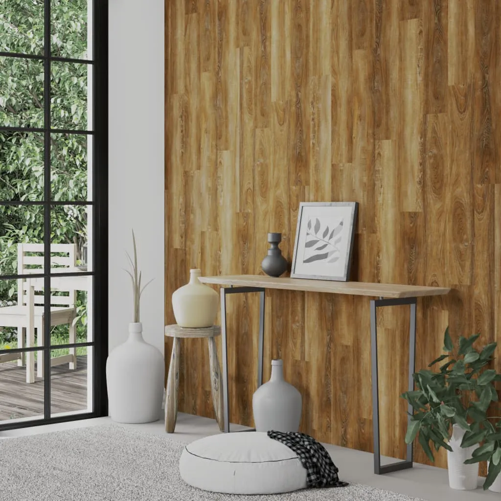 Wall Panels Wood Look Brown PVC 4.12 m²