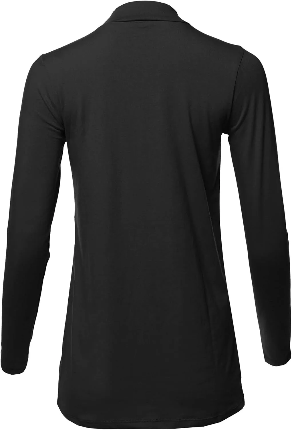 Women's Basic Solid Soft Cotton Long Sleeve Mock Neck Top Shirts