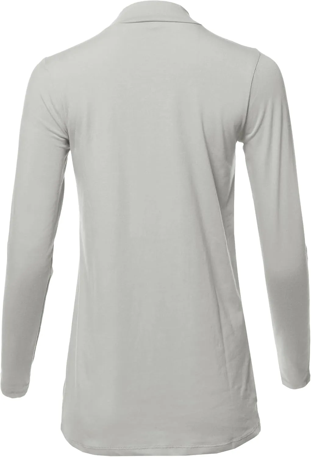 Women's Basic Solid Soft Cotton Long Sleeve Mock Neck Top Shirts